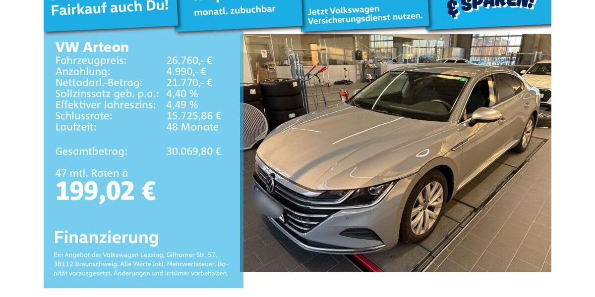 VW Arteon 93.396 km 25.790 &euro; Mannheim 68309