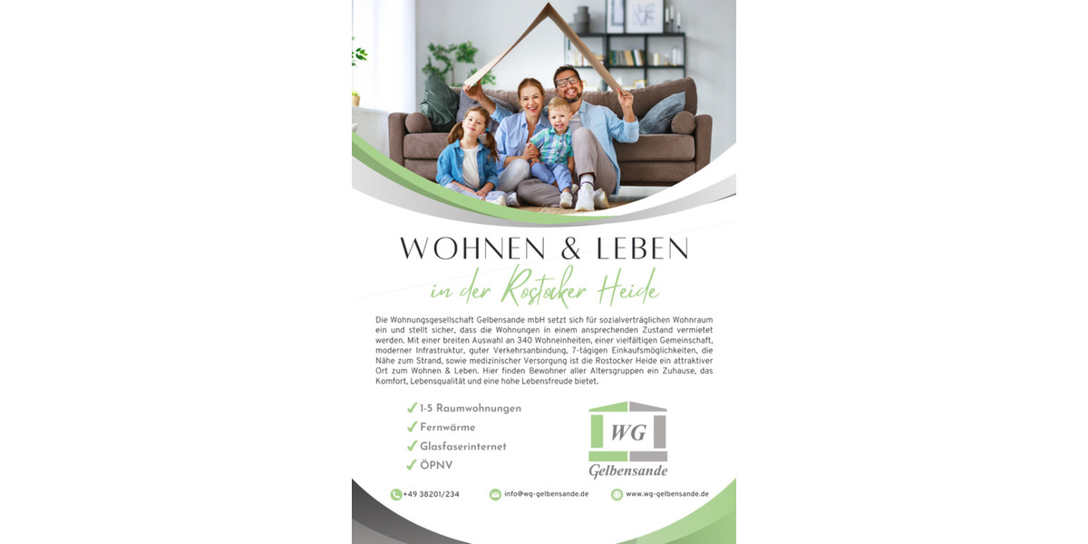 Etagenwohnung Bentwisch - 4 Zimmer, 78 m&sup2;, 563&euro; | Angebot:24523600