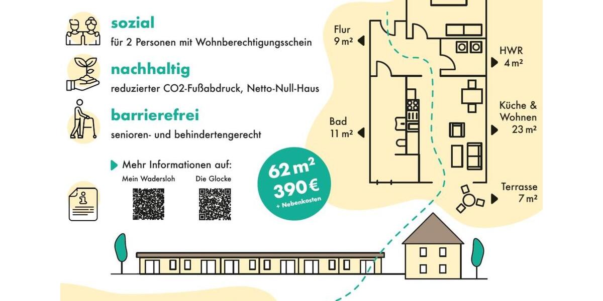 Neubauwohnung 62m² in Diestedde zu vermieten; Nur mit WBS! zimmer