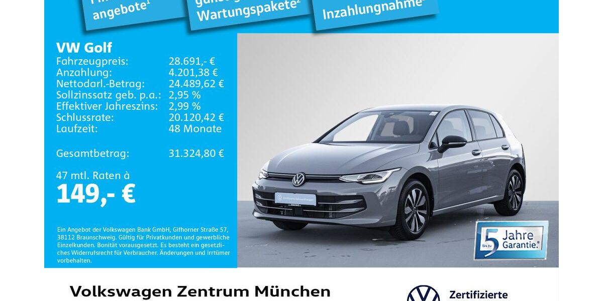 VW Golf 10.638 km 28.691 &euro; München 80687