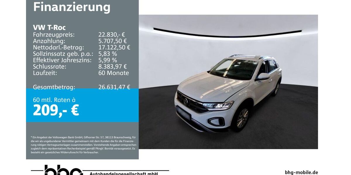 VW T-Roc 51.718 km 22.830 &euro; Balingen 72336