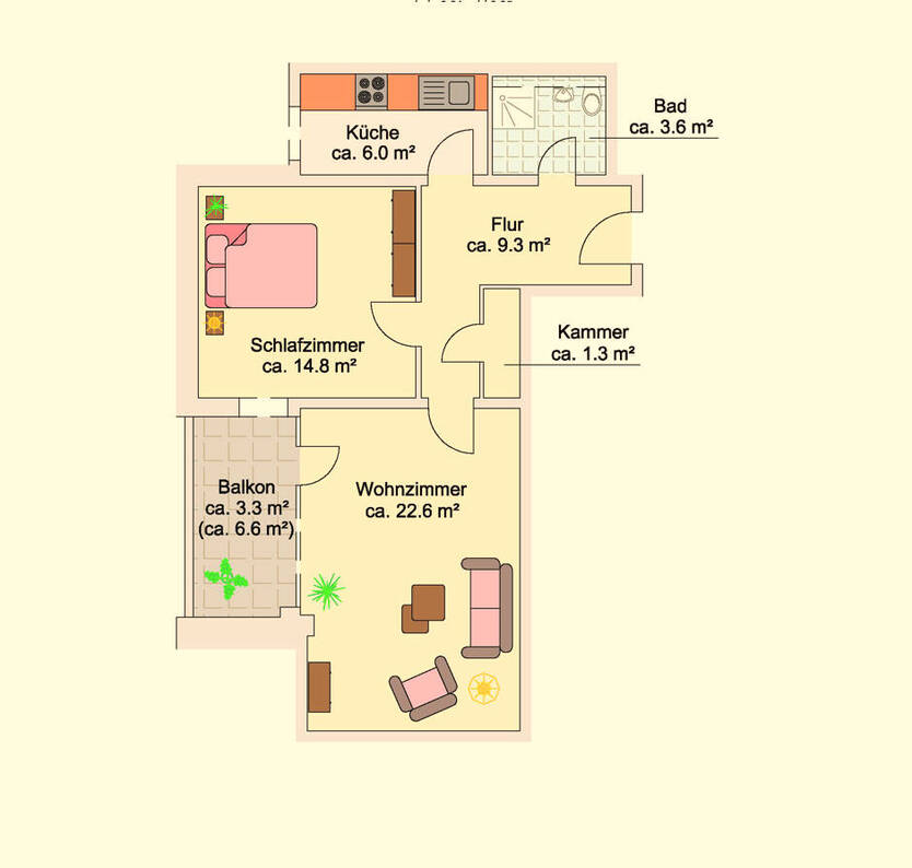 **Frisch renoviert** Zentrale Lage, 2 Zimmer, Balkon, guter Schnitt, Aufzug, Stellplatz 2 zimmer