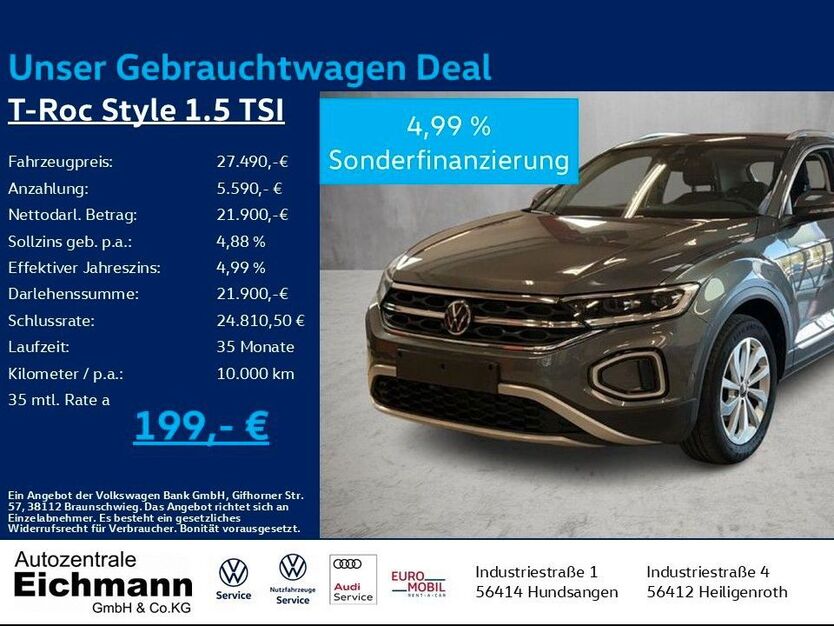 VW T-Roc 14.600 km 27.490 € Heiligenroth 56412