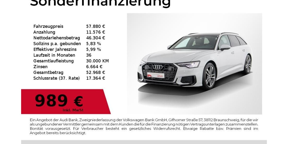 Audi A6 7.560 km 53.940 &euro; Nürnberg 90441