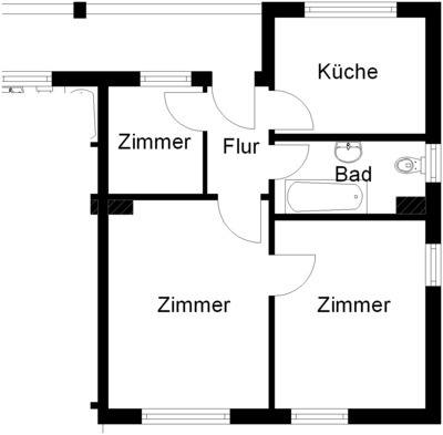 Kleine 2-Zimmer-Wohnung! Zentrumsnah! - Etagenwohnung Alfeld | Angebot:16891636