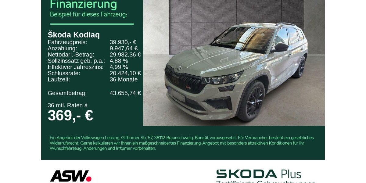 Skoda Kodiaq 49.999 km 39.930 &euro; Sinsheim 74889