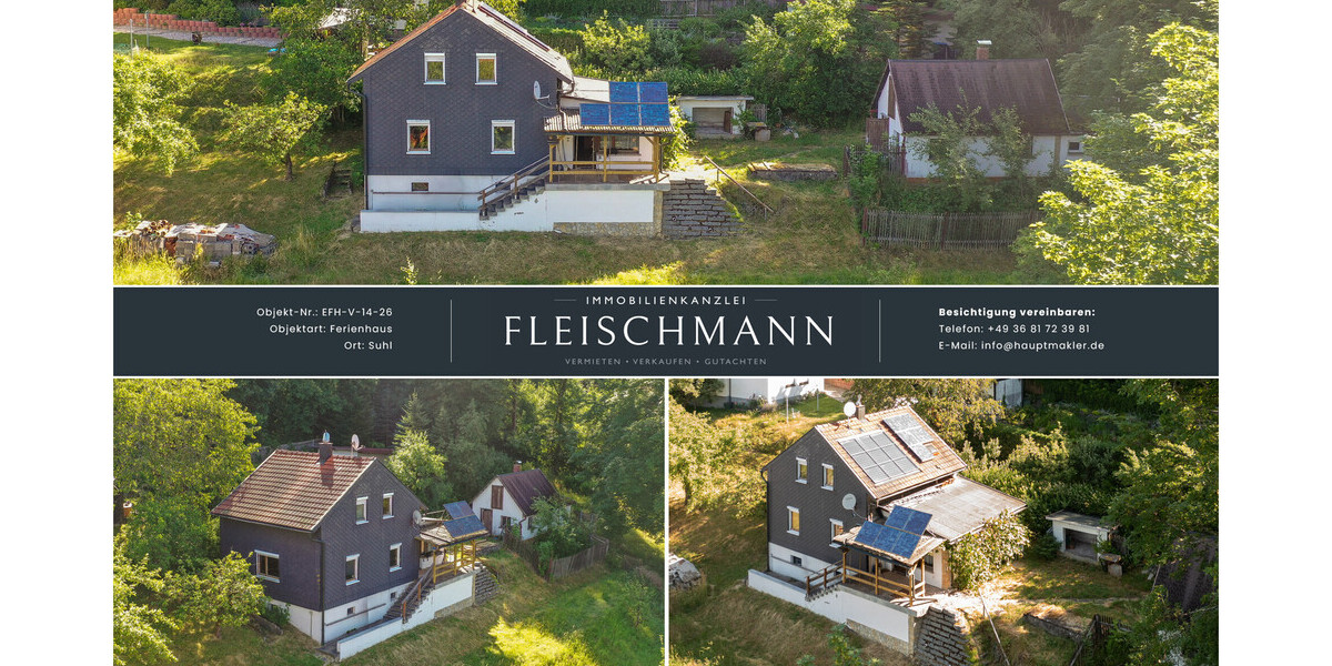Ferienhaus mit Panorama-Weitblick – Ihr Rückzugsort am Stadtrand mit vielseitigem Potenzial - Ferienhaus Suhl / Friedbergsiedlung Friedbergsiedlung | Angebot:27059307