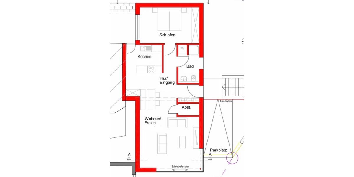 Etagenwohnung Murg - 2.5 Zimmer, 80 m&sup2;, 990&euro; | Angebot:25379648