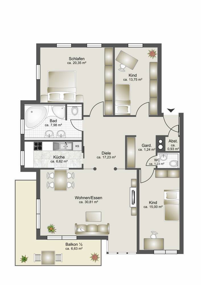 Hochwertige 4-Zimmer-Wohnung in TOP-Lage von Waldtrudering