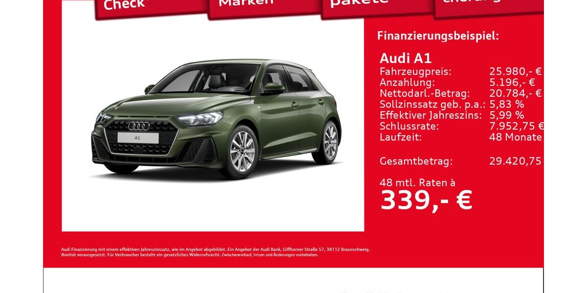 Audi A1 2.894 km 25.980 &euro; Hamburg 22419