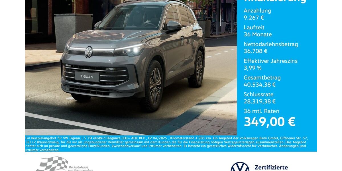 VW Tiguan 4.905 km 45.975 € Bernsdorf 09337