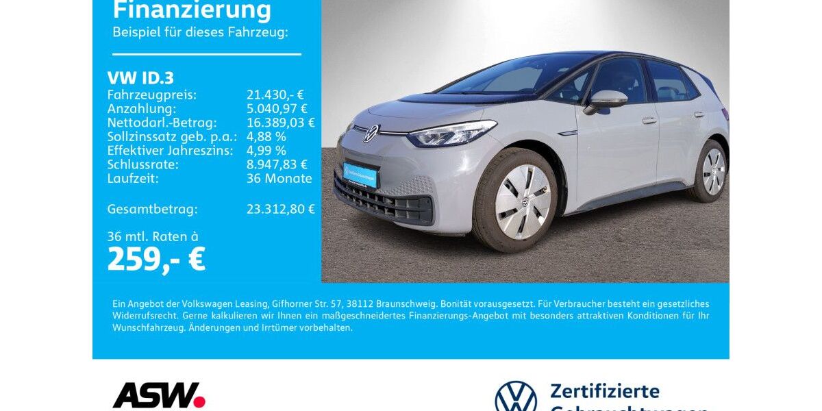 VW ID.3 33.600 km 20.430 &euro; Bad Rappenau 74906