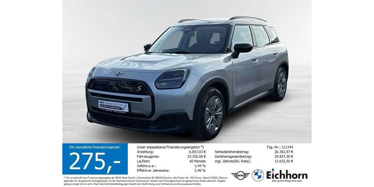 Mini Cooper SE Countryman 12.990 km 33.250 &euro; Obernburg 63785