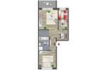 Erdgeschoßwohnung Chemnitz Helbersdorf - 3 Zimmer, 57 m&sup2;, 361&euro; | Angebot:26701492