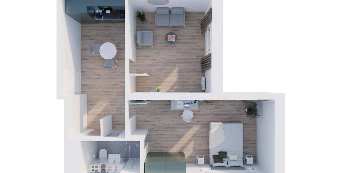 Etagenwohnung Ludwigshafen am Rhein Süd - 2 Zimmer, 48 m&sup2;, 853&euro; | Angebot:24248114