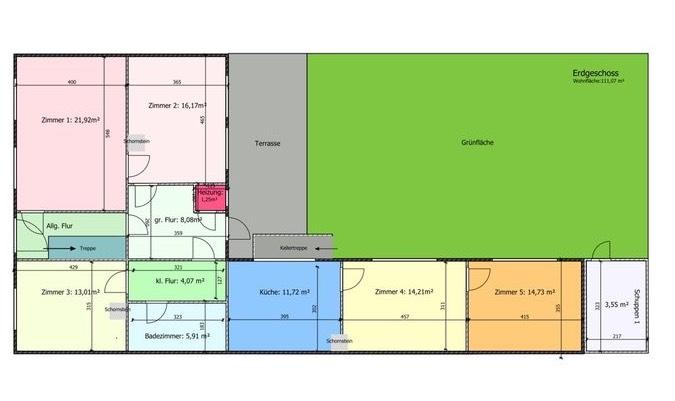 Großzügige 5-Zimmer-EG-Wohnung mit Terrasse & Grünfläche 5 zimmer
