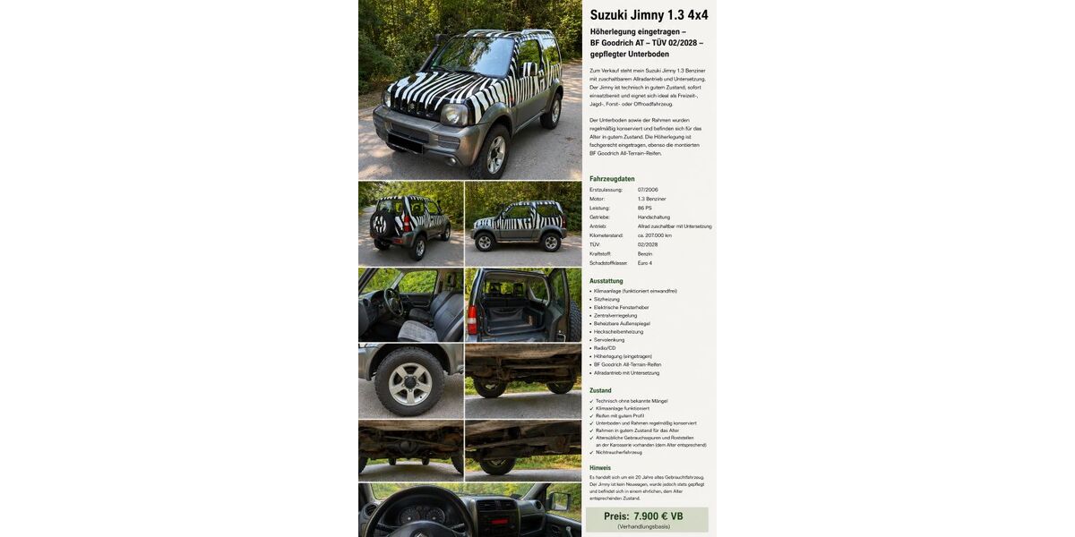 Suzuki Jimny 207.500 km 7.490 &euro; Rimbach 84326