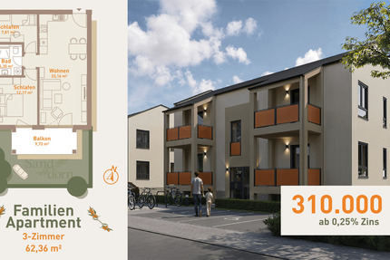 Wohnung Werneuchen - 3 Zimmer, 62 m&sup2;, 310.000&euro; | Angebot:23976441