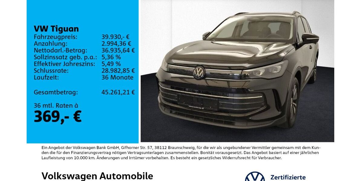 VW Tiguan 15.500 km 39.430 &euro; Leipzig 04178