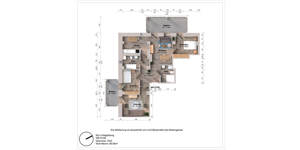 Elbblick, wunderschöne Wohnung - 4- Magdeburg Alte Neustadt | Angebot:26459789