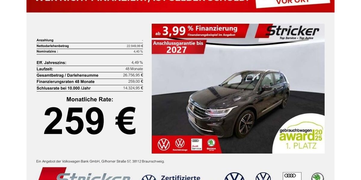 VW Tiguan 50.849 km 22.949 &euro; Detmold 32760