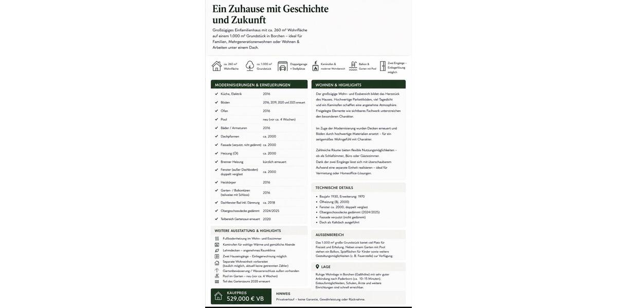 Einfamilienhaus Borchen - 529.000&euro; | Angebot:26539437