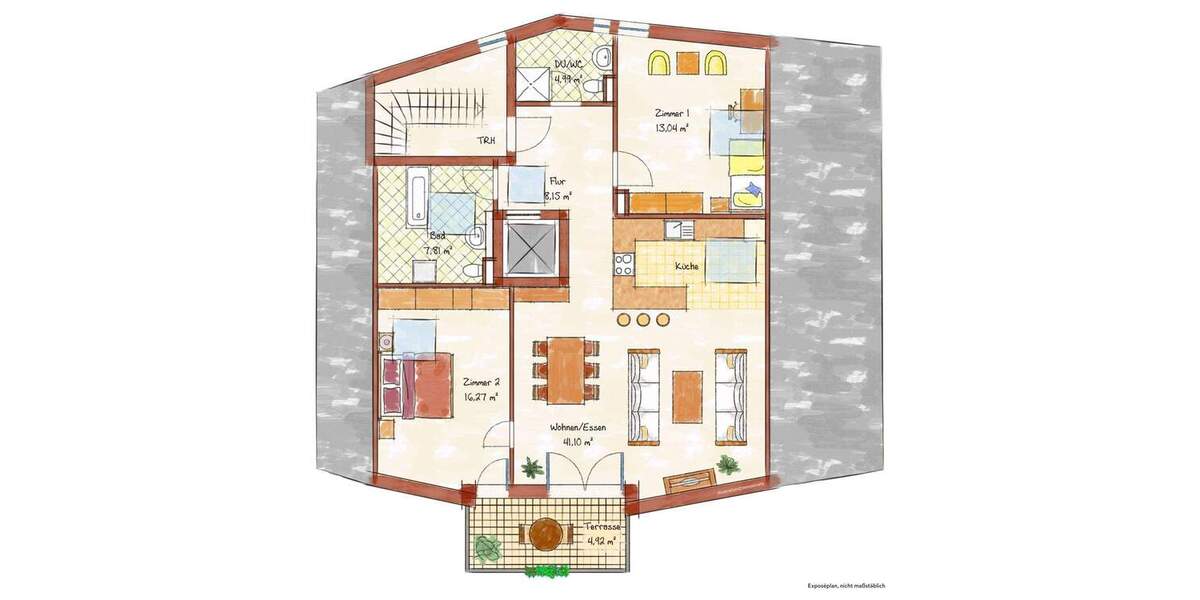 Etagenwohnung Konstanz Wollmatingen - 3 Zimmer, 96 m&sup2;, 703.000&euro; | Angebot:25692124