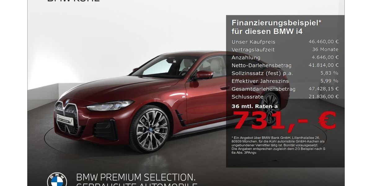 BMW i4 21.853 km 45.950 &euro; Aachen 52078