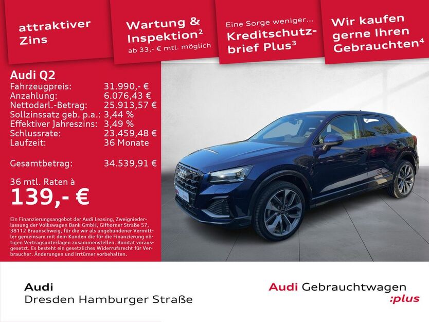Audi Q2 21.138 km 31.990 € Dresden 01067