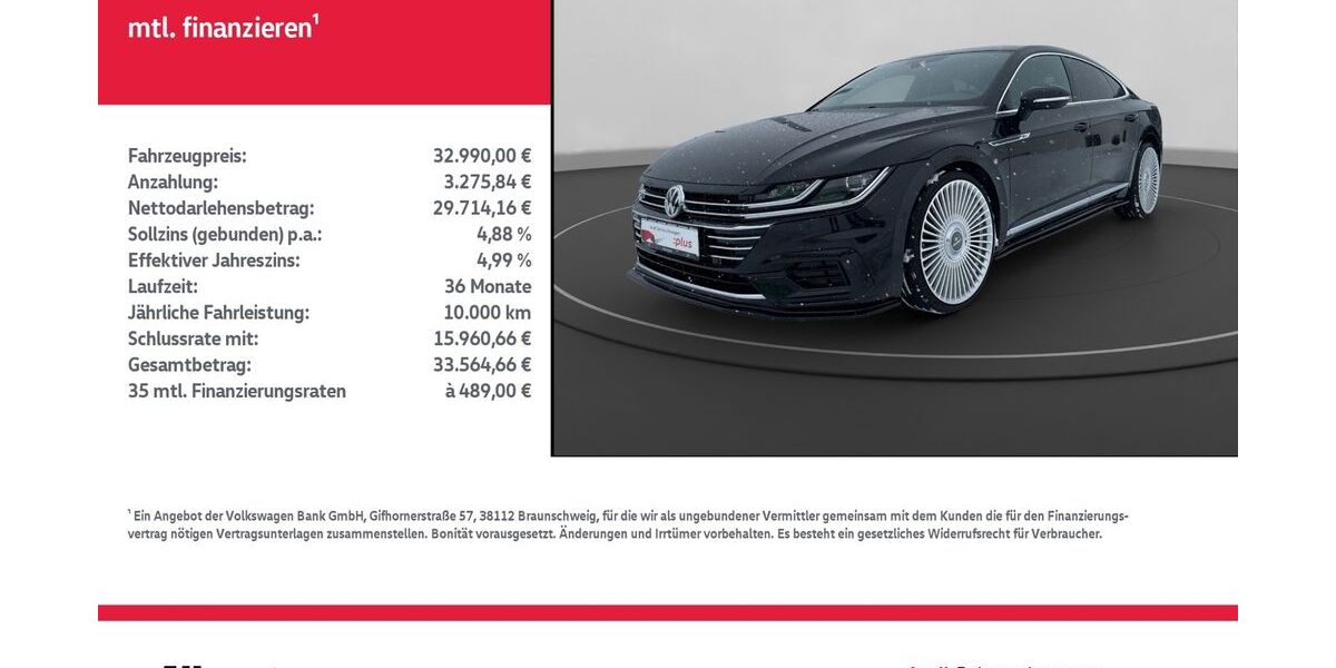 VW Arteon 34.000 km 32.990 &euro; Nordhausen 99734