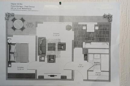 Wohnung Nürtingen - 2 Zimmer, 54 m&sup2;, 17.000.000&euro; | Angebot:26033503