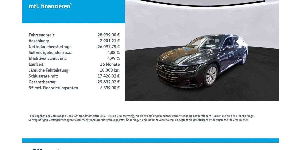 VW Arteon 87.823 km 28.999 &euro; Mühlhausen/Thüringen 99974