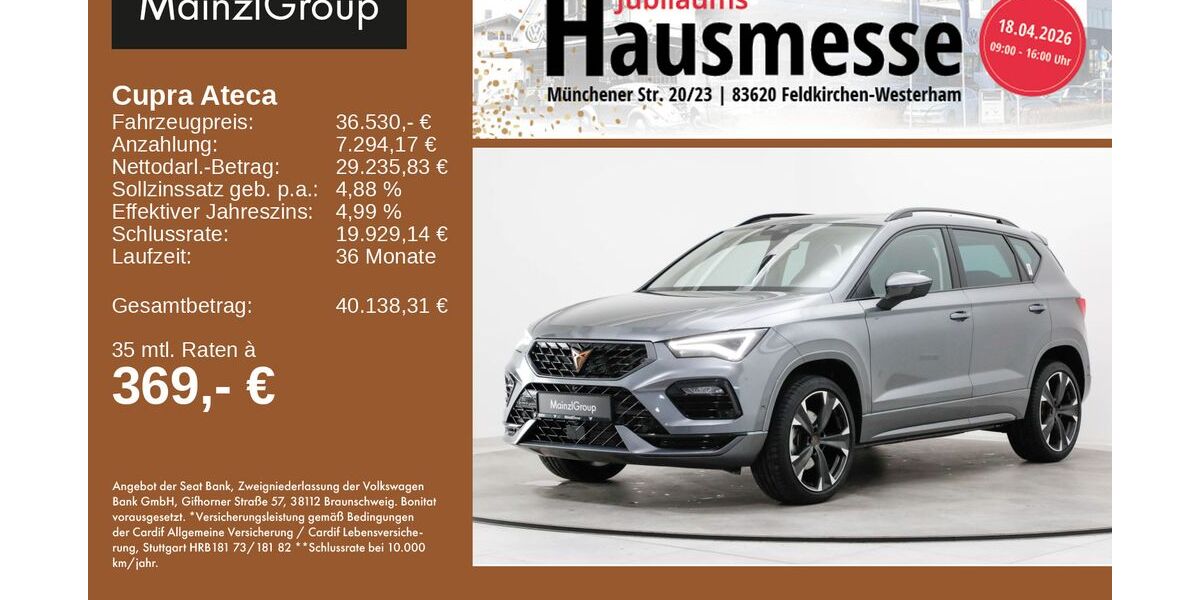 Cupra Ateca 19.934 km 36.530 &euro; Feldkirchen/Westerham 83620