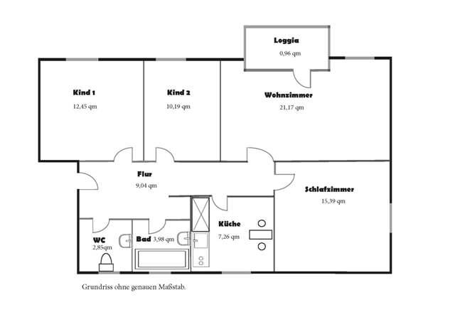 Hochparterre Wurster Nordseeküste - 4 Zimmer, 81 m&sup2;, 112.000&euro; | Angebot:26137274