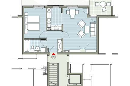 Wohnung Halle (Saale) Gesundbrunnen - 2 Zimmer, 56 m&sup2;, 650&euro; | Angebot:26902026