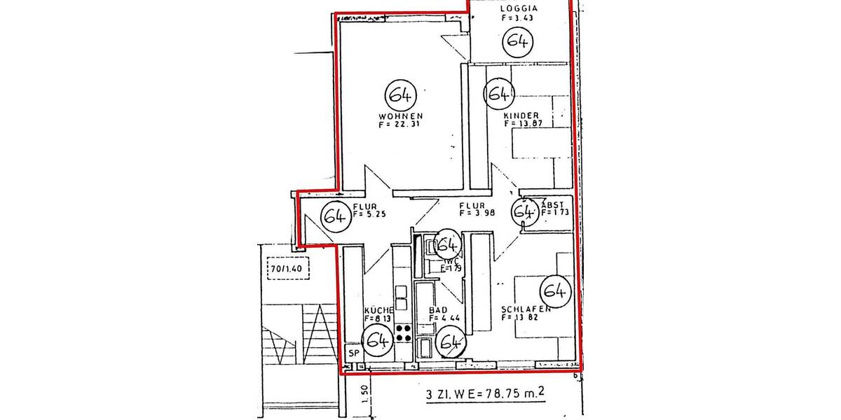 Etagenwohnung Pfullendorf Pfullendorf - 3 Zimmer, 79 m&sup2;, 178.000&euro; | Angebot:25773588