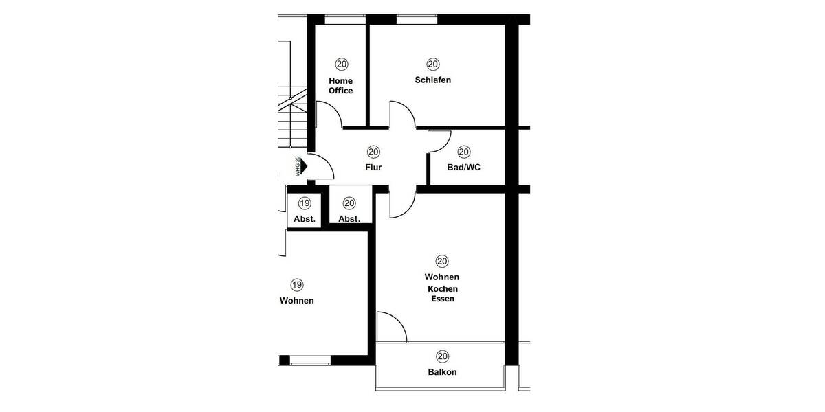 Etagenwohnung München Maxvorstadt - 3 Zimmer, 63 m&sup2;, 679.900&euro; | Angebot:26851614