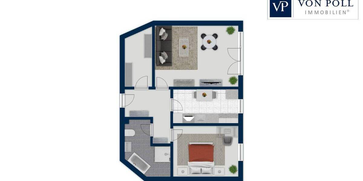 Terrassenwohnung Wildeshausen - 2 Zimmer, 71 m&sup2;, 159.000&euro; | Angebot:26188475