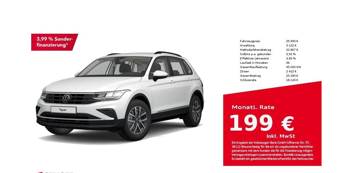 VW Tiguan 54.720 km 25.990 &euro; Bad Oldesloe 23843