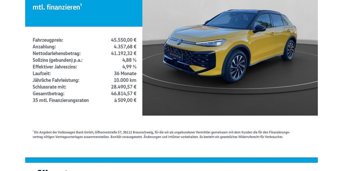 VW T-Roc 4.900 km 45.550 &euro; Mühlhausen/Thüringen 99974