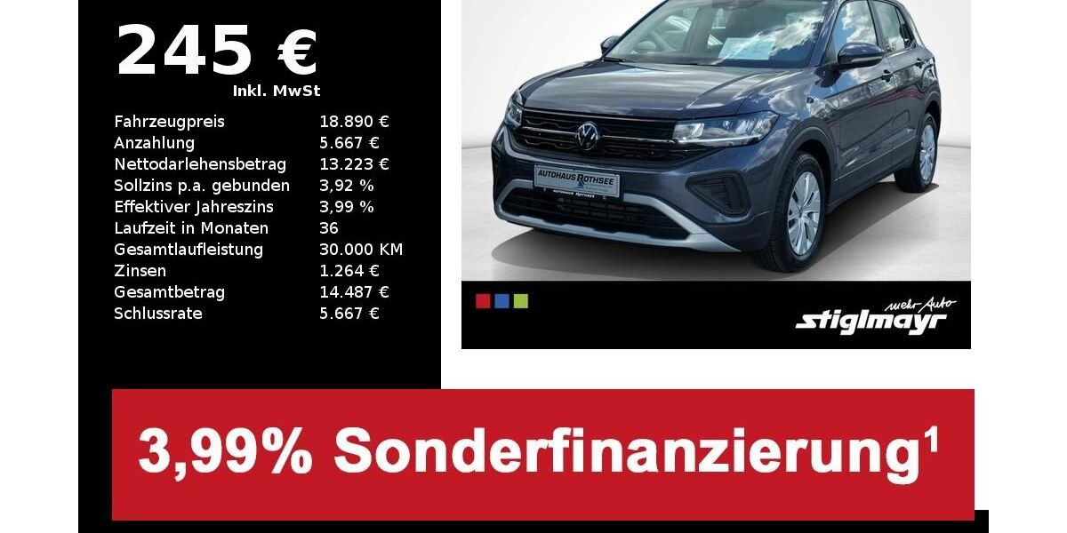 VW T-Cross 6.808 km 18.890 &euro; Hilpoltstein 91161