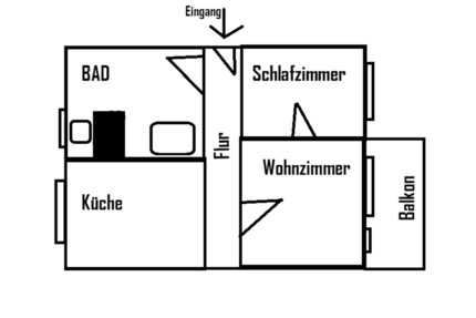 Wohnung Röbel/Müritz Müritz - 2 Zimmer, 49 m&sup2;, 320&euro; | Angebot:25429710