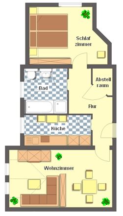 2 Raum DG-Wohnung - Bad mit Fenster, Wanne und Dusche - Dachgeschoßwohnung Gera Alt-Bieblach | Angebot:26233629