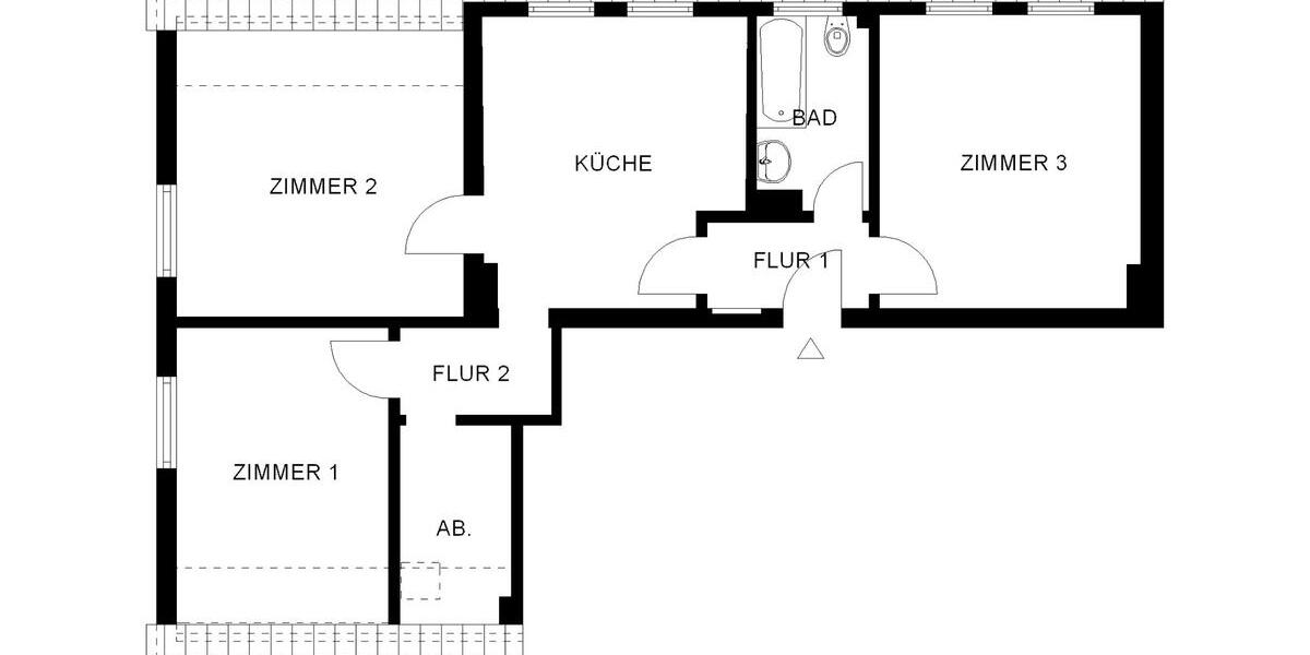 Dachgeschoßwohnung Attendorn - 4 Zimmer, 69 m&sup2;, 389&euro; | Angebot:26129867
