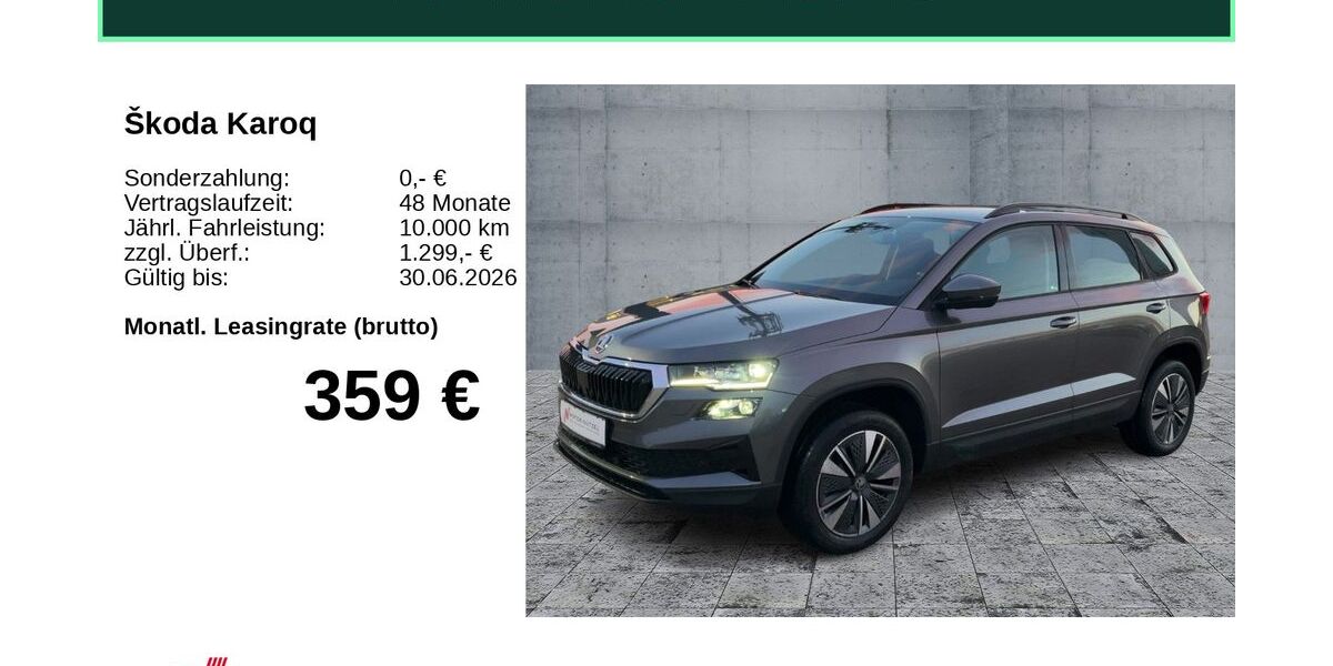 Skoda Karoq 1.445 km 37.870 &euro; Hof 95030