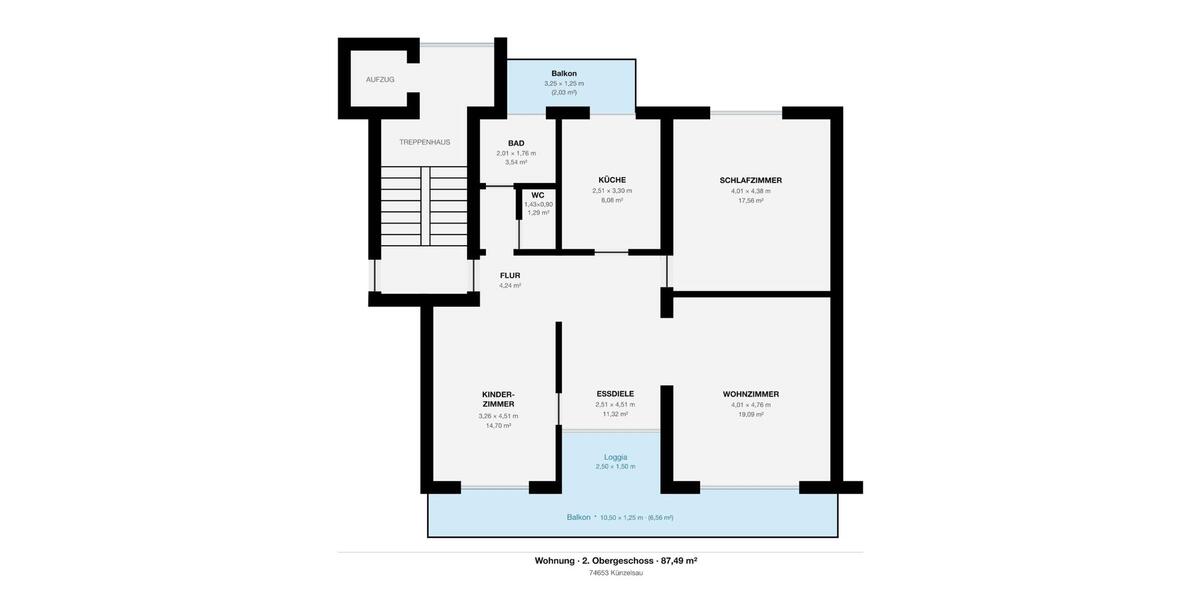 Etagenwohnung Künzelsau - 3 Zimmer, 87 m&sup2;, 225.000&euro; | Angebot:25964459
