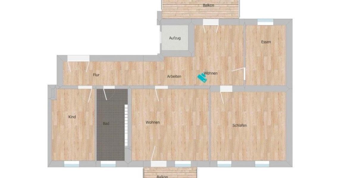 Etagenwohnung Halle (Saale) Am Wasserturm/Thaerviertel - 4 Zimmer, 102 m&sup2;, 359.000&euro; | Angebot:26351536