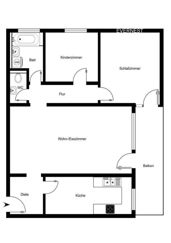 Charmante 3,5-Zimmer-Wohnung mit Balkon in ruhiger Lage von Mühlacker-Dürrmenz