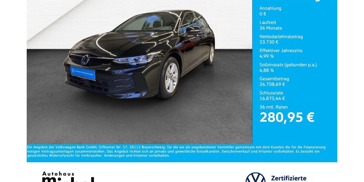 VW Golf 27.500 km 22.730 &euro; Gießen 35394