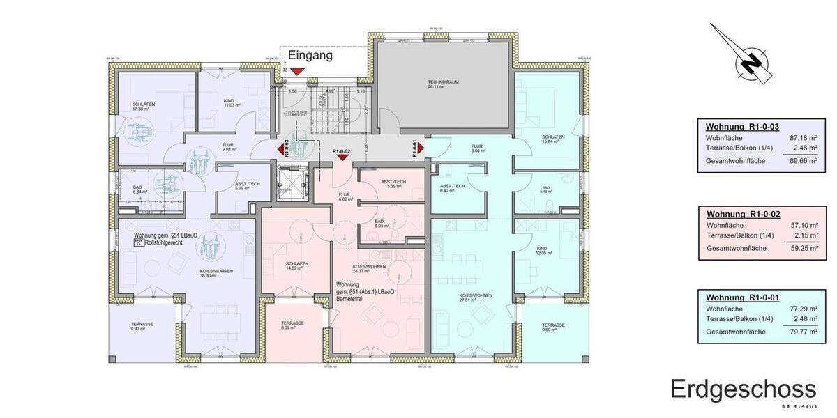 Etagenwohnung Bitburg Masholder - 3 Zimmer, 89 m&sup2;, 392.000&euro; | Angebot:25677994